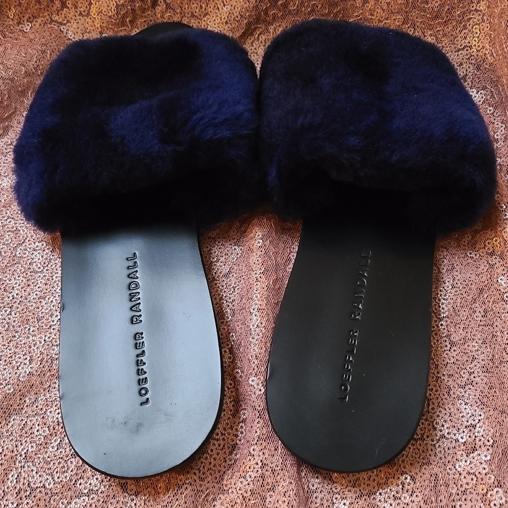 Loeffler Randall Isabel Shearling Fur Slides – Size 5 - Picture 4 of 4